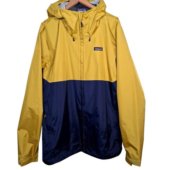 Patagonia Other - Patagonia Torrentshell Rain Jacket Men XL Blue Chartreuse Colorblock h2no Hiking